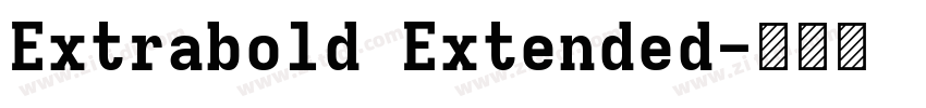 Extrabold Extended字体转换
